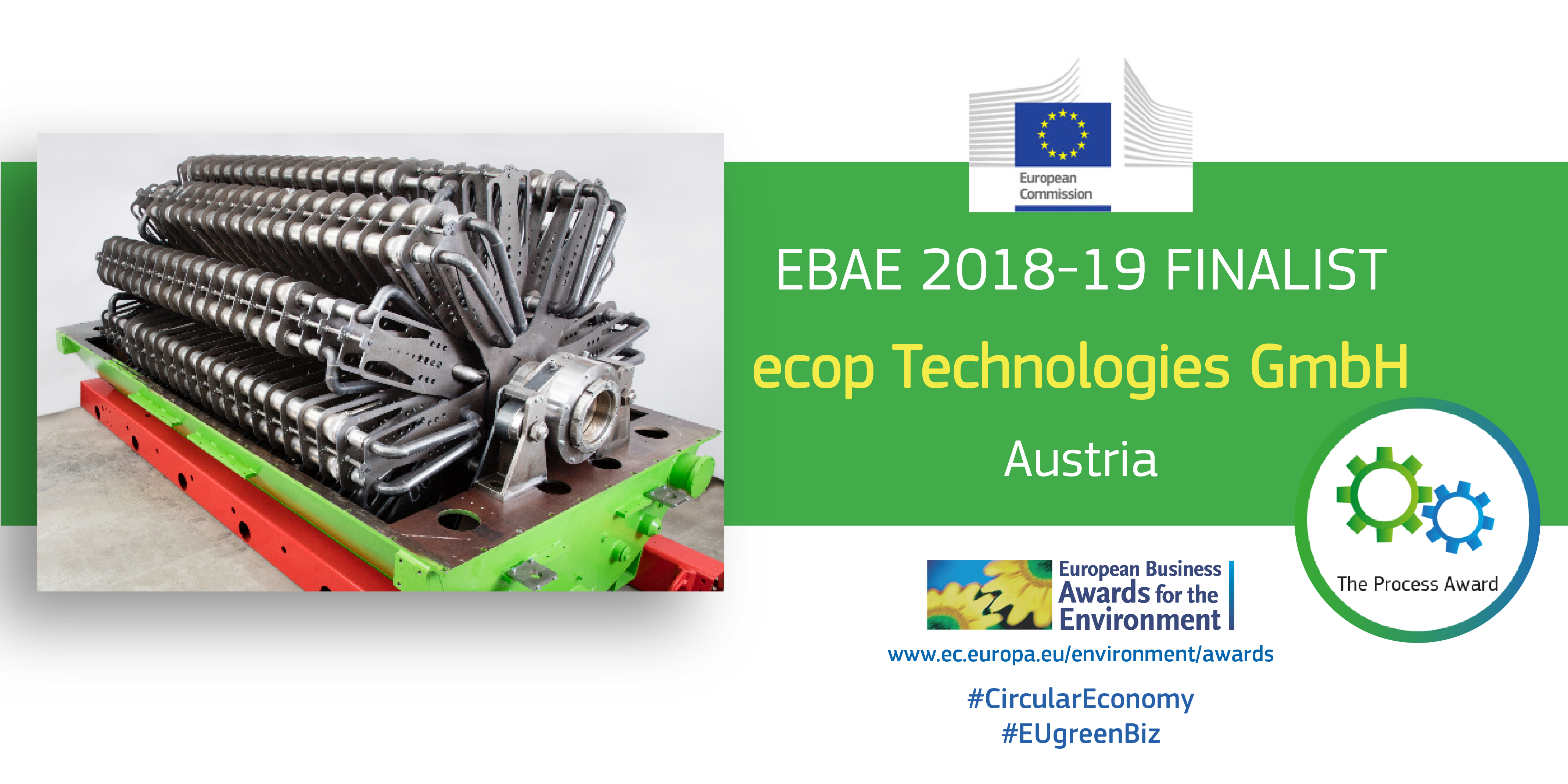 ecop shortlisted for European Business Awards for the Environment